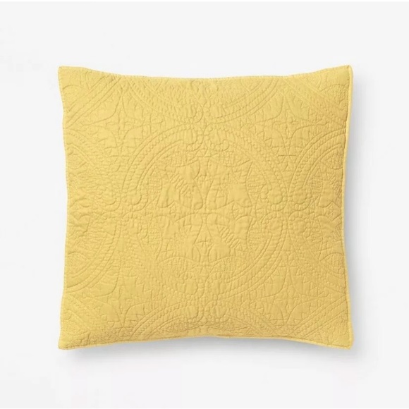 Opalhouse Euro Medallion Sham Saffron Yellow - Picture 1 of 6